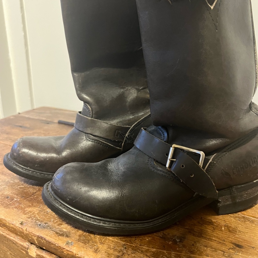 Black Leather Men's Boots
